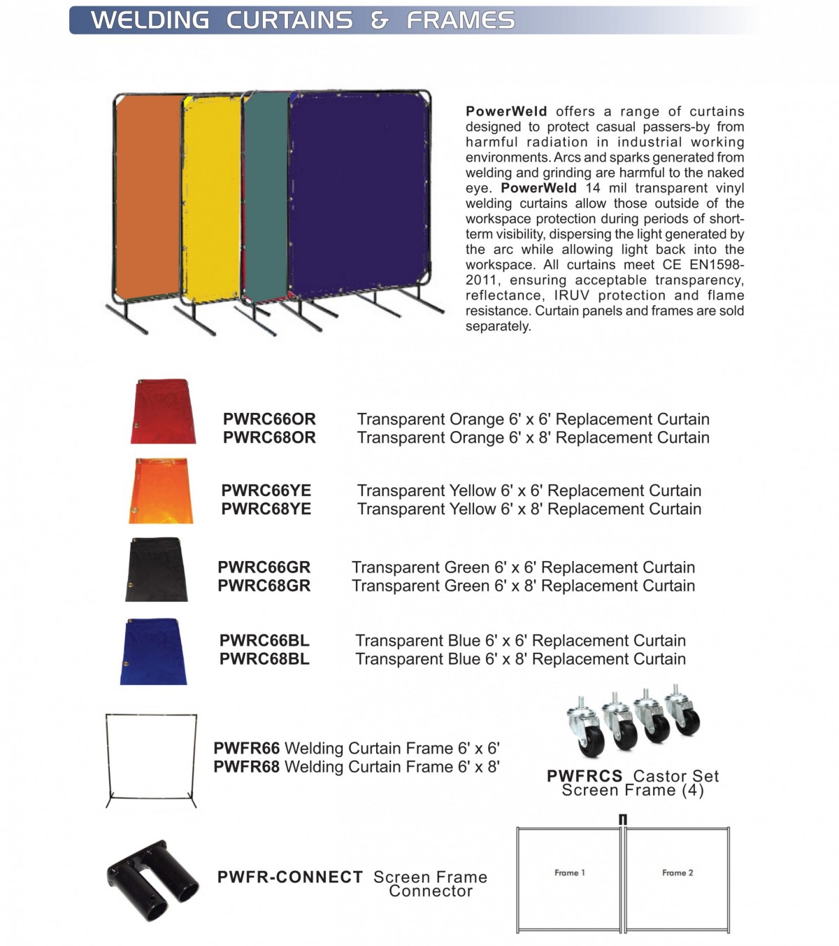PowerWeld Inc. Safety Products Welding Curtains